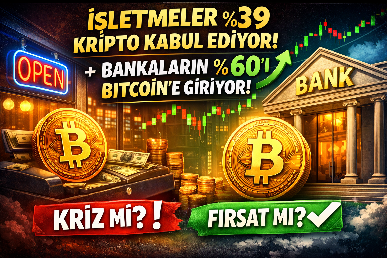 Kripto Ödeme Kabulü Arttı: İşletmelerin %39’u Kripto Kabul Ediyor, Bankaların %60’ı Bitcoin’e Giriyor