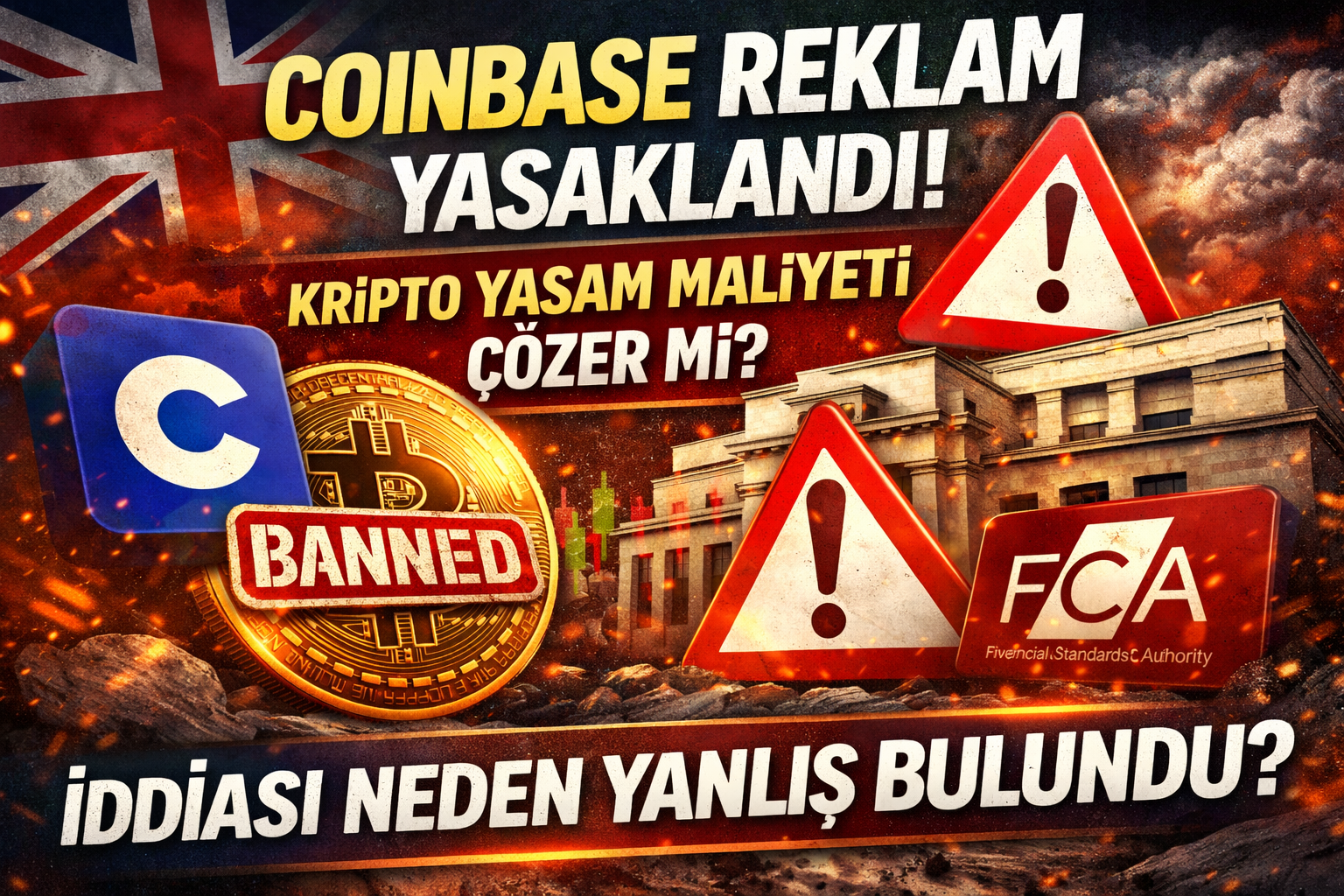 Coinbase’in İngiltere Reklam Yasağı: “Kripto Yaşam Maliyeti Sorununu Çözer” İddiası Neden Yanlış Bulundu?