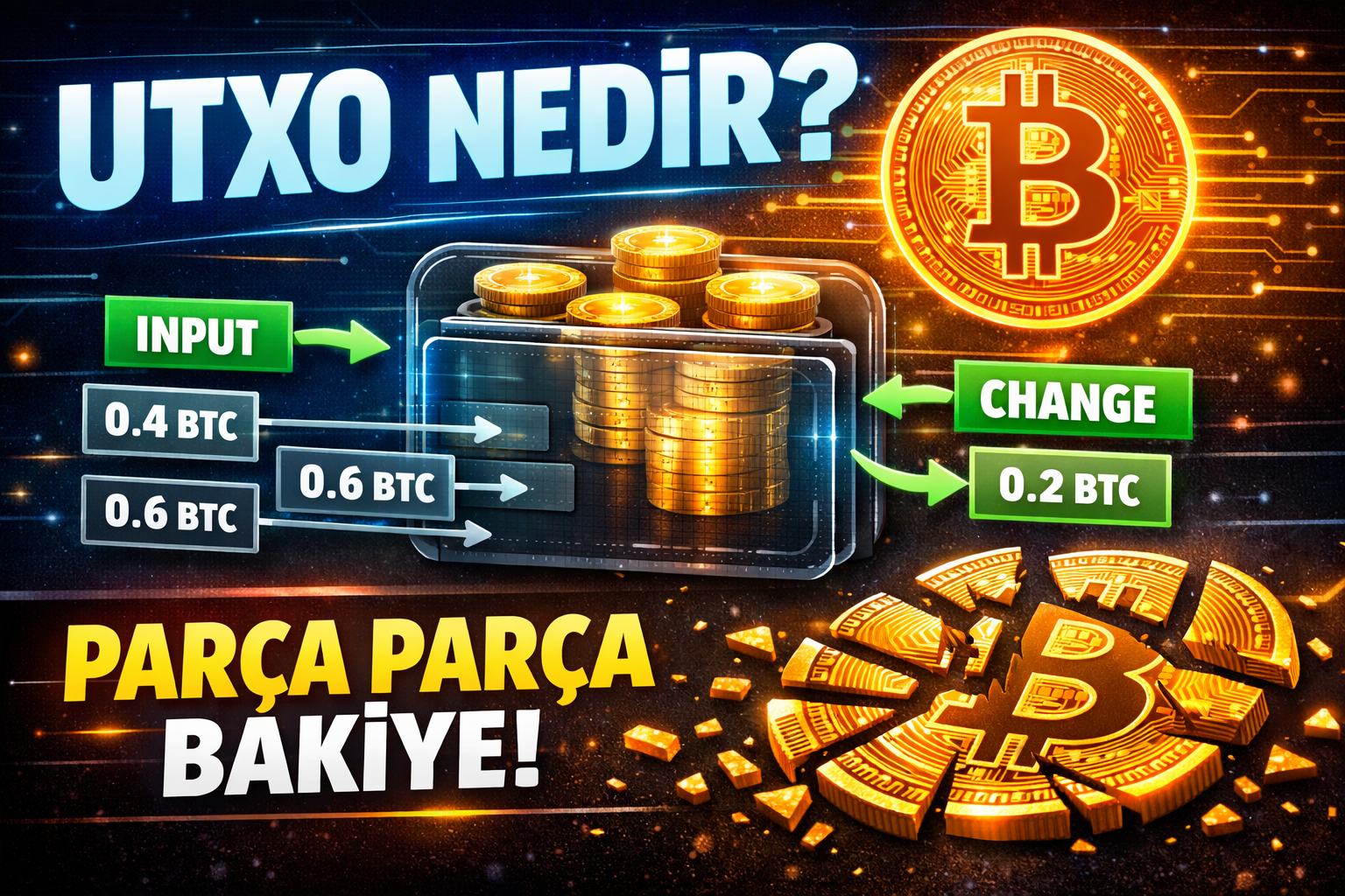 UTXO Nedir? Bitcoin’de Bakiye Neden Parça Parça Görünür?